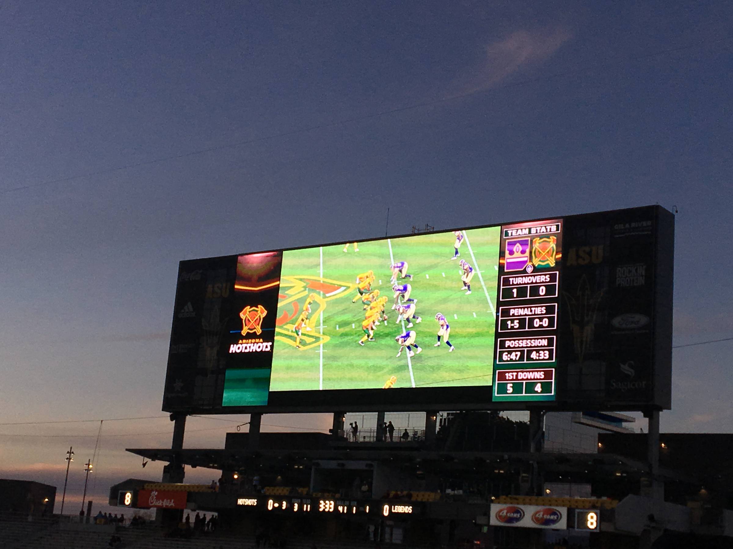 North Endzone Jumbotron at Sun Devil Stadium