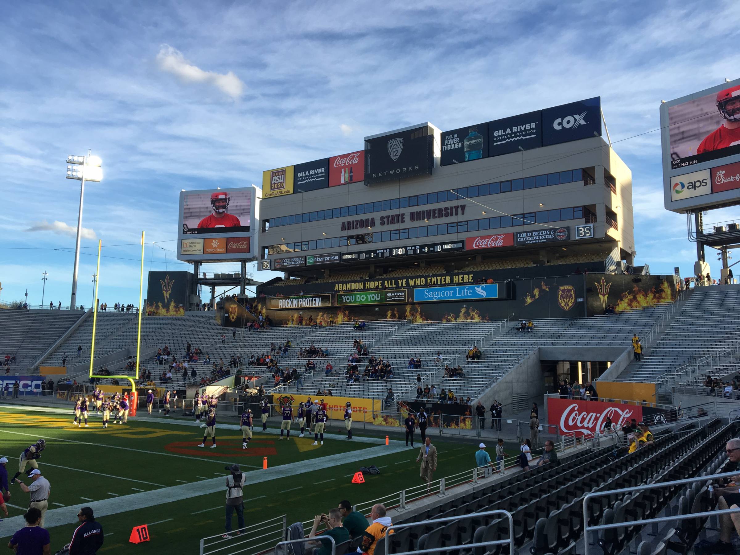 New South Endzone Boxes and Seating at Sun Devil Stadium