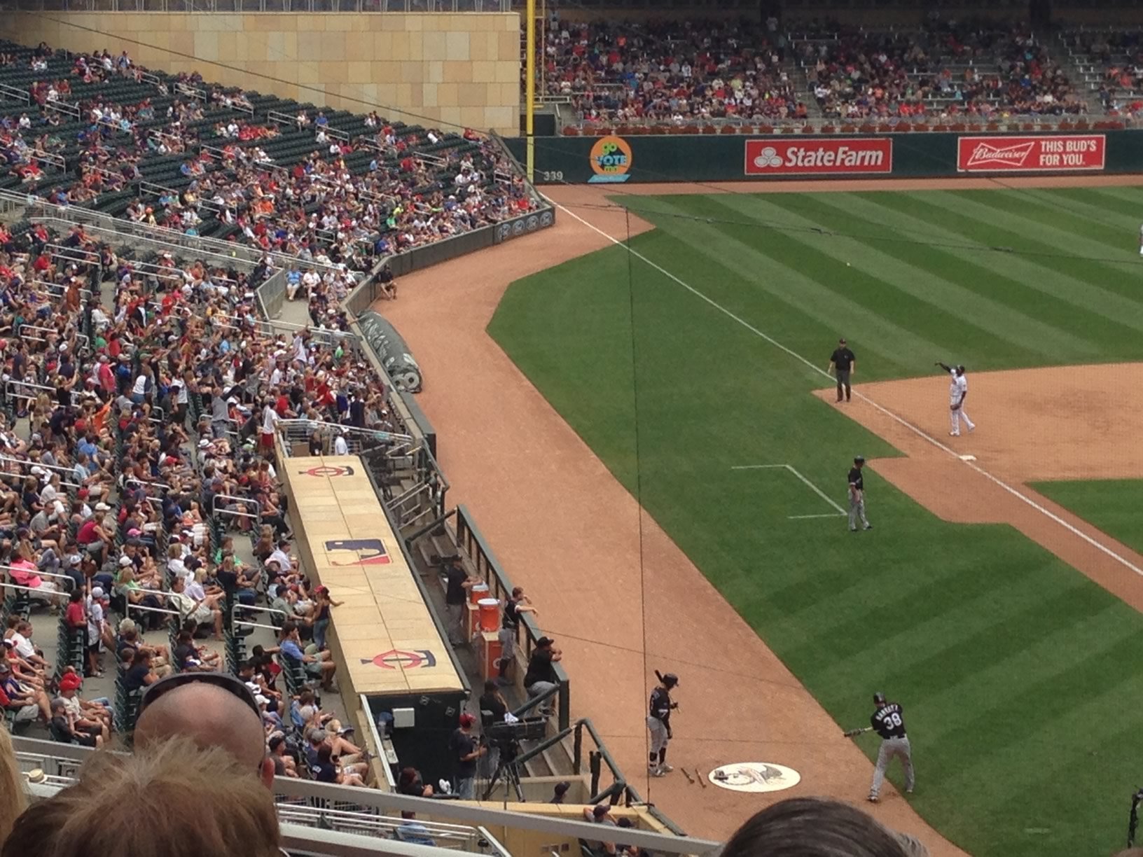 target field visitor dugout