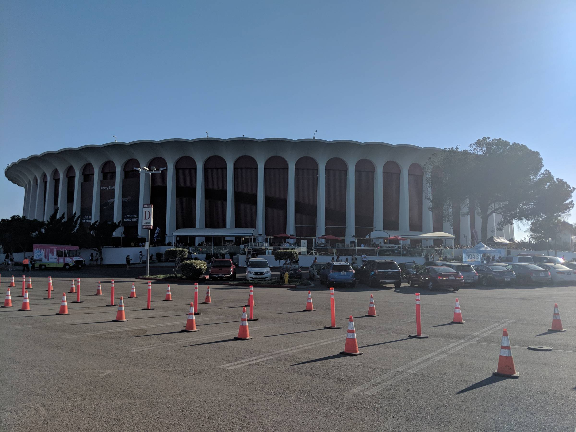 outside the forum before a concert