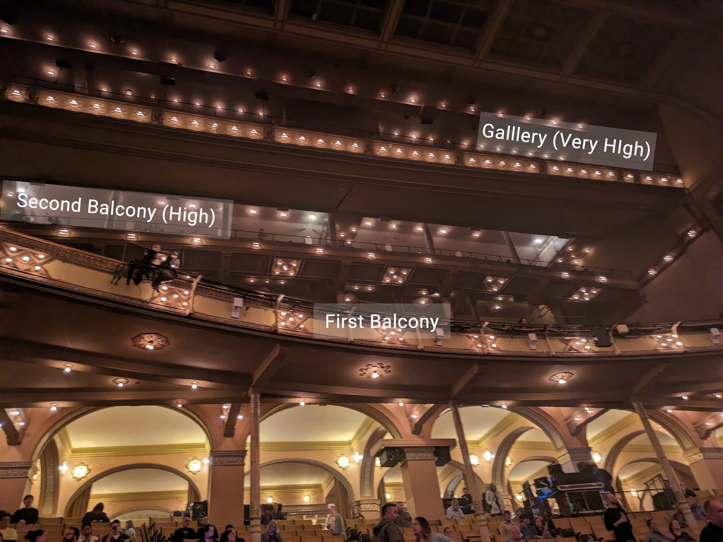 tiers of the auditorium theatre