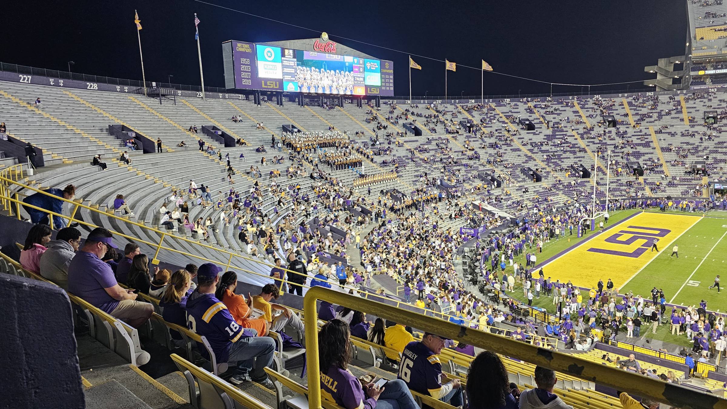 Student Section Seating at Tiger Stadium
