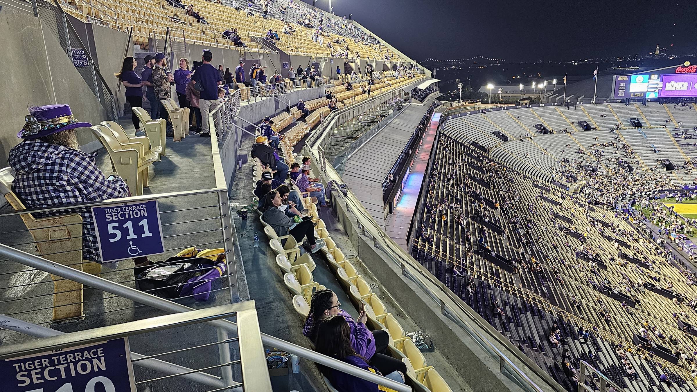 Tiger Terrace Seating at Tiger Stadium