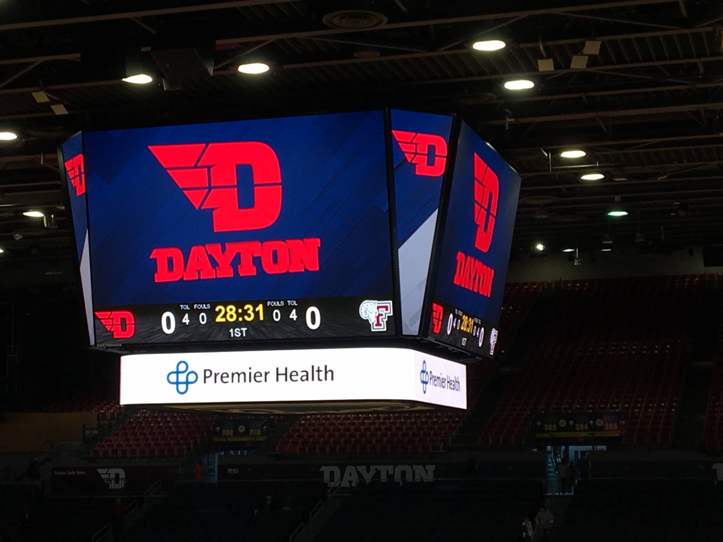 Jumbotron at UD Arena