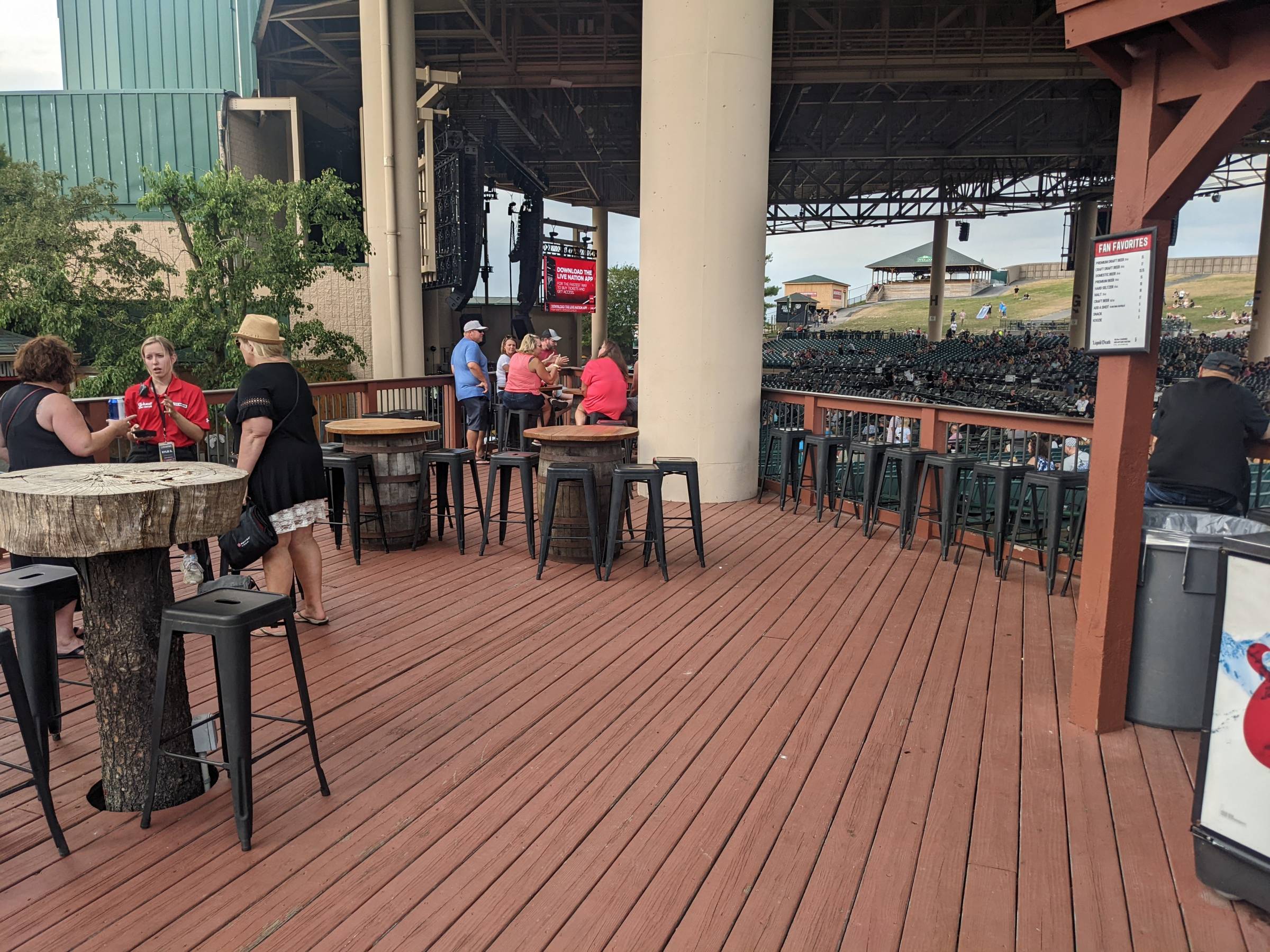 viewing deck at ruoff music center