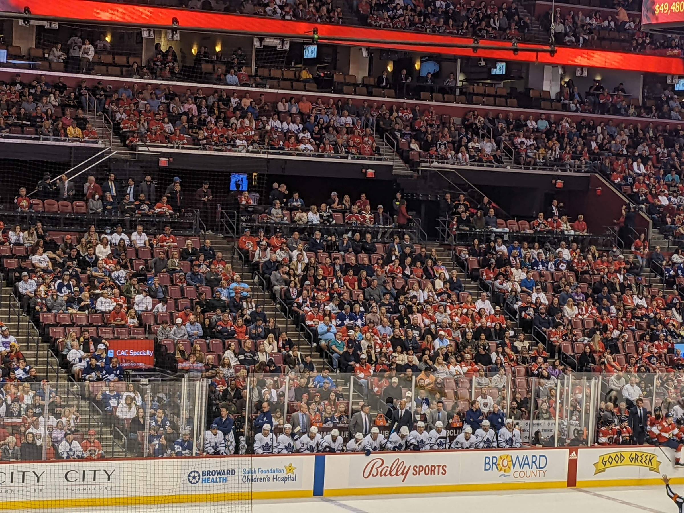 visitor bench fla live arena