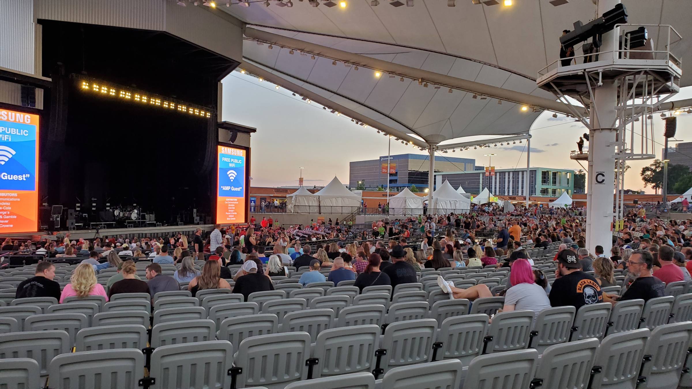 Pavilion seats at Walmart AMP