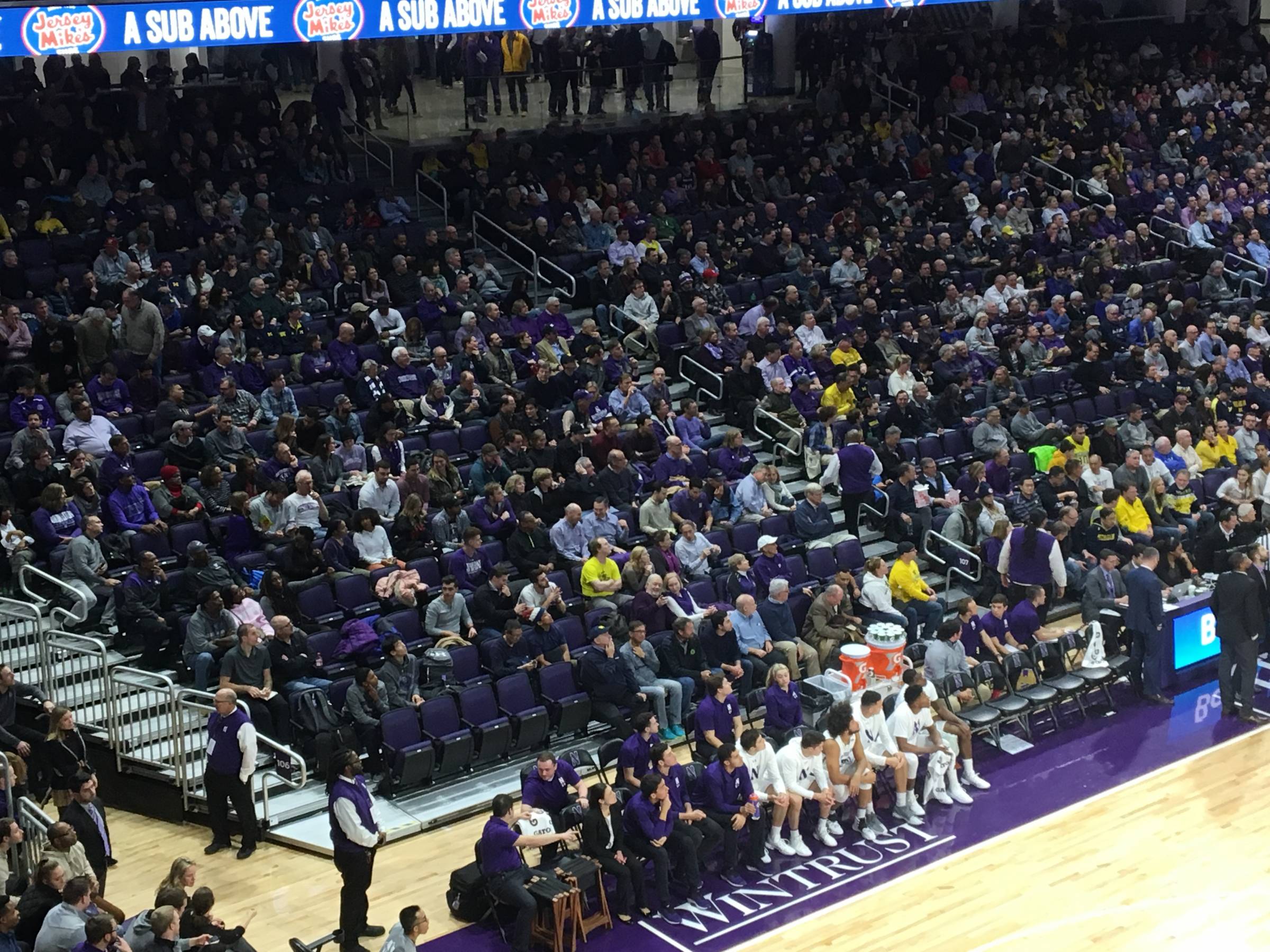 Home Bench at Welsh-Ryan Arena