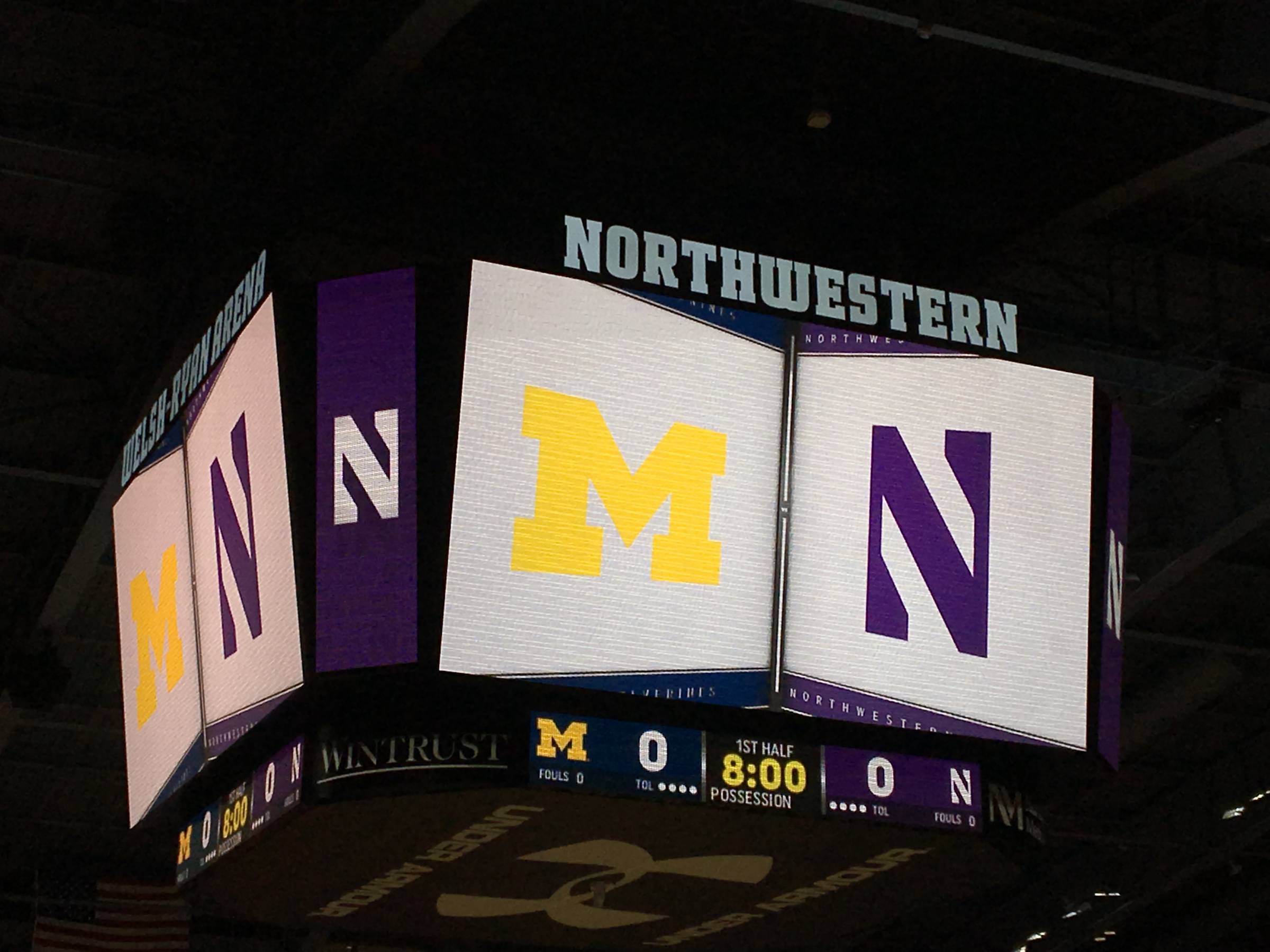 Jumbotron at Welsh-Ryan Arena