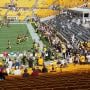 steelers players running onto field